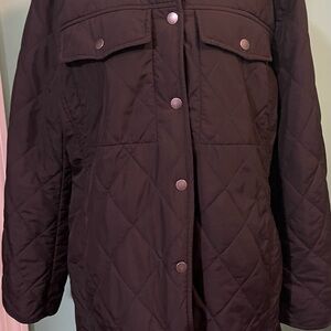 Talbots Women's Black Quilted Puffer Jacket